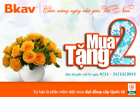 Mừng ngày nhà giáo Việt Nam - Bkav khuyến mại mua 2 tặng 2